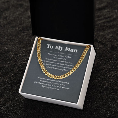 You're my favorite - 0036d Him - Cuban Link Chain