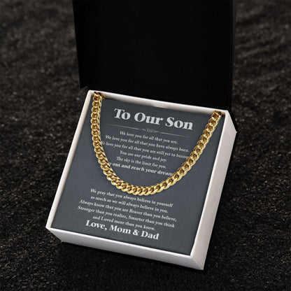 We love you - 0052d Son - Cuban Link Chain