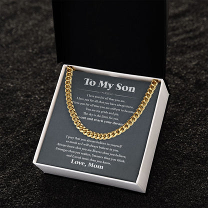 Go out and reach your dreams - 0051d Son - Cuban Link Chain