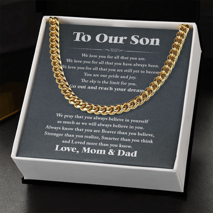 We love you - 0052d Son - Cuban Link Chain