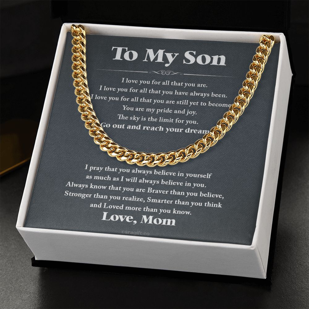 Go out and reach your dreams - 0051d Son - Cuban Link Chain