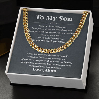 Go out and reach your dreams - 0051d Son - Cuban Link Chain