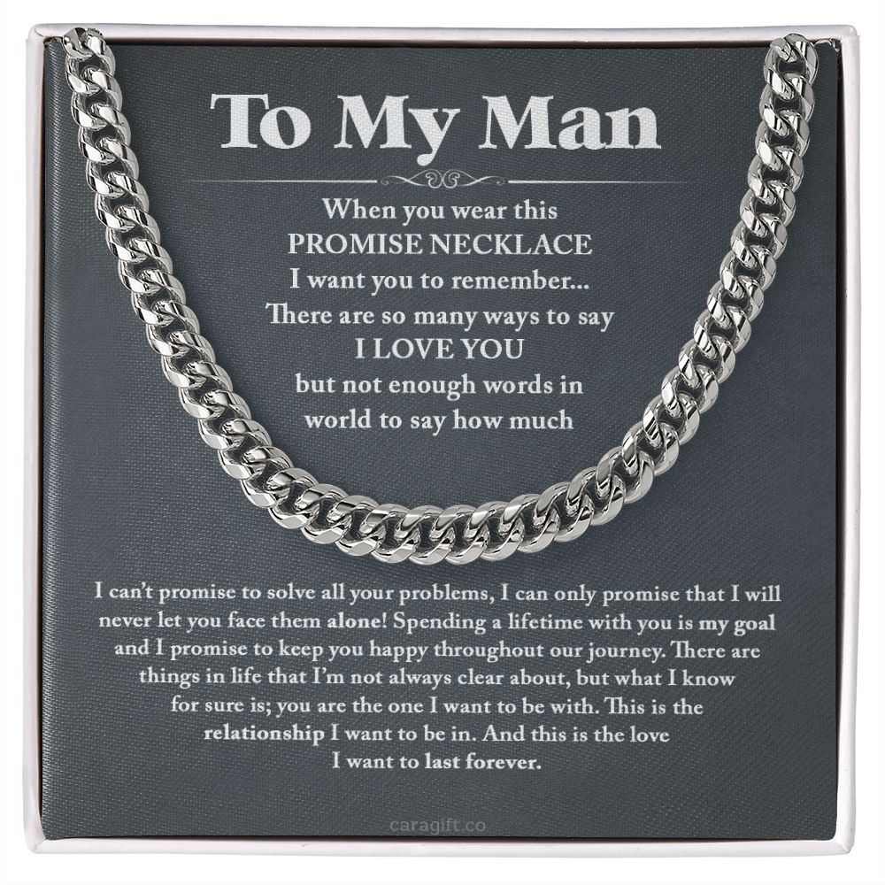 I never let you face them alone - 0032d Him - Cuban Link Chain