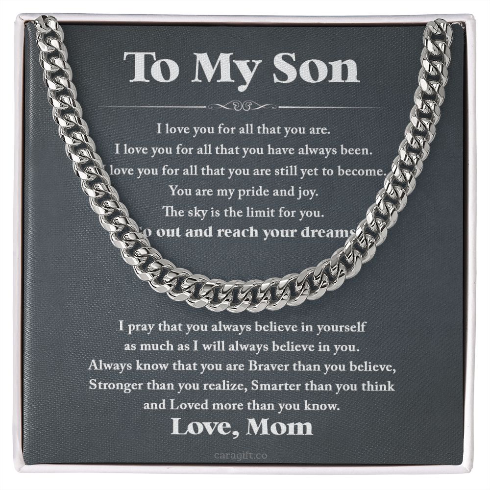 Go out and reach your dreams - 0051d Son - Cuban Link Chain