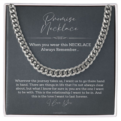 I want us to go there hand in hand Him - Cuban Link Chain