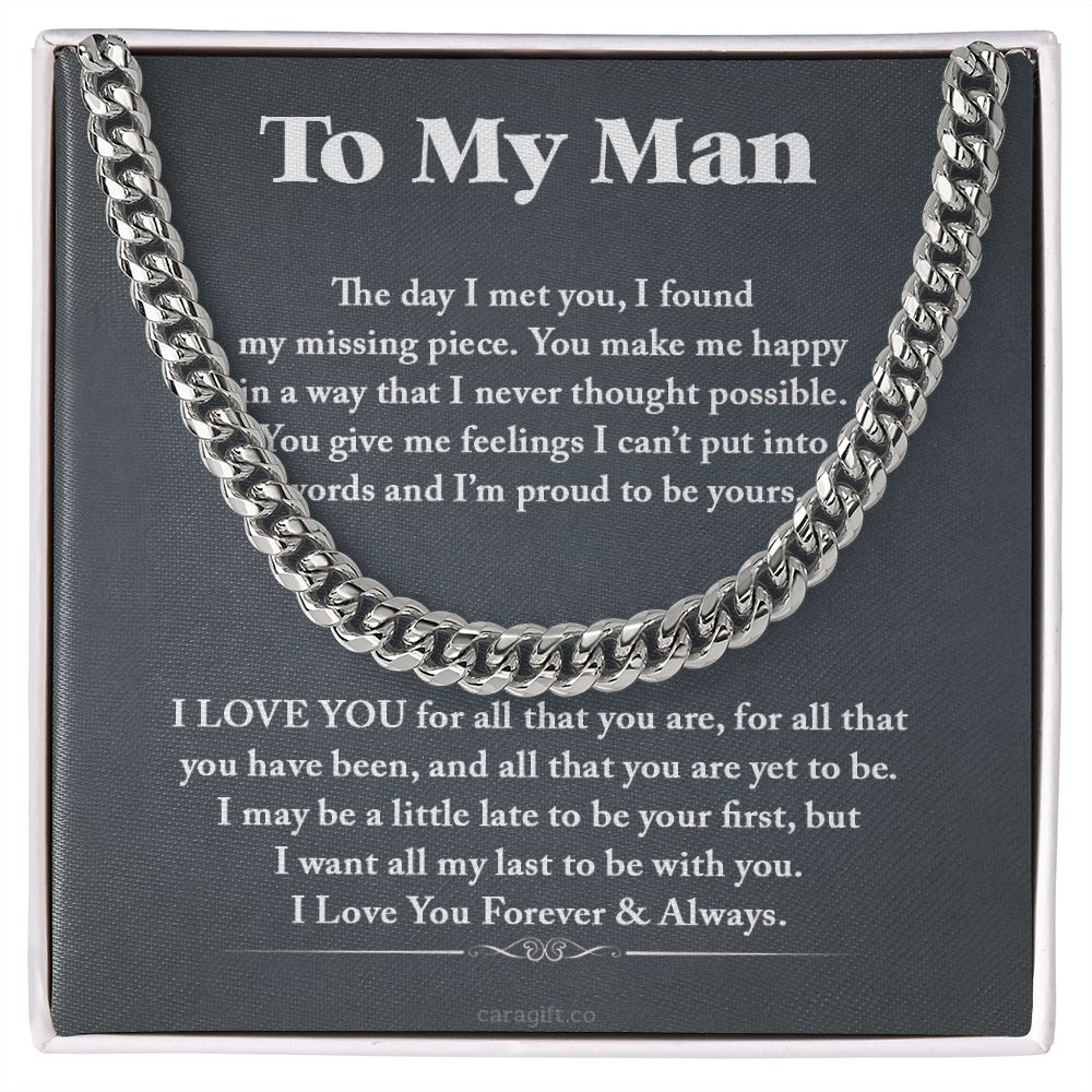 Love you for all that you are - 0033d Him - Cuban Link Chain