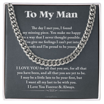 Love you for all that you are - 0033d Him - Cuban Link Chain