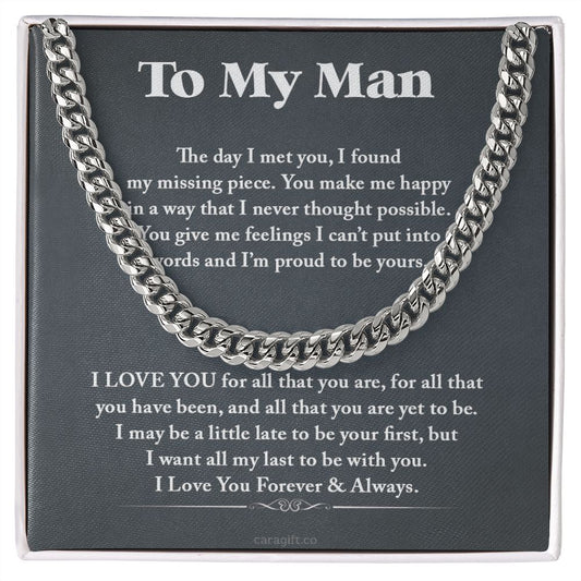 Love you for all that you are - 0033d Him - Cuban Link Chain