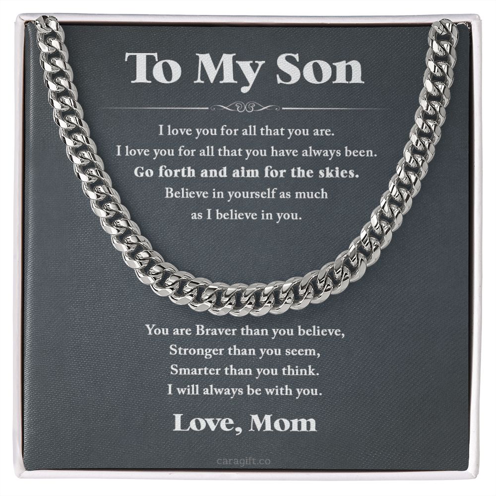 Go forth and aim for the skies - 0053d Son - Cuban Link Chain