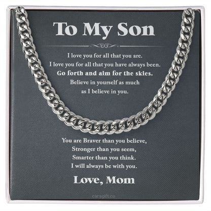 Go forth and aim for the skies - 0053d Son - Cuban Link Chain