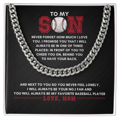 My Baseball Son, Biggest Fan - 076d - Cuban Link Chain