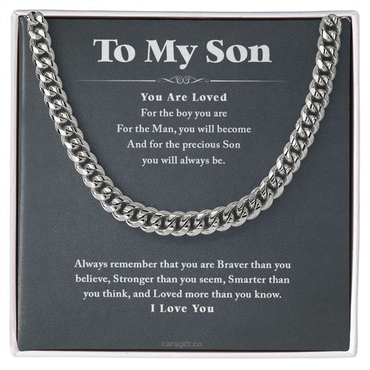You are loved - 0055d Son - Cuban Link Chain