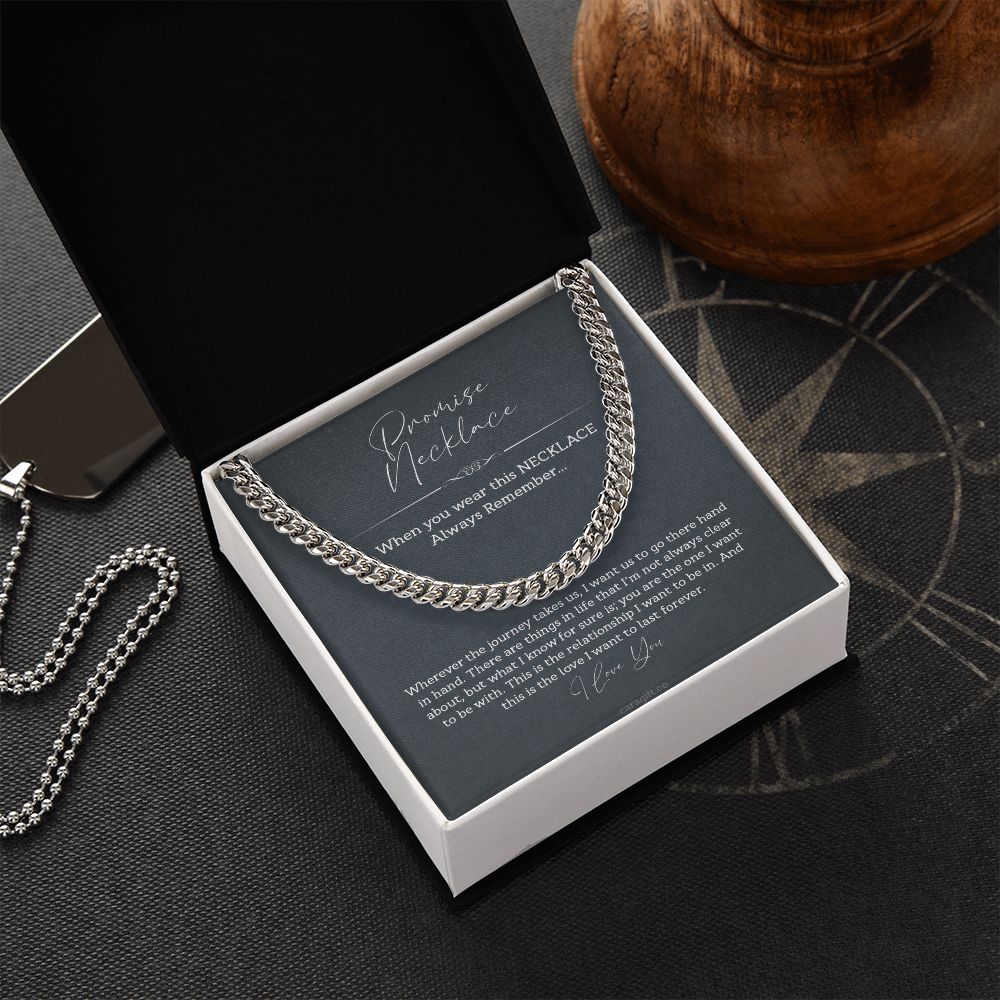 I want us to go there hand in hand Him - Cuban Link Chain