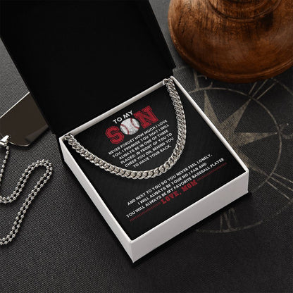 My Baseball Son, Biggest Fan - 076d - Cuban Link Chain