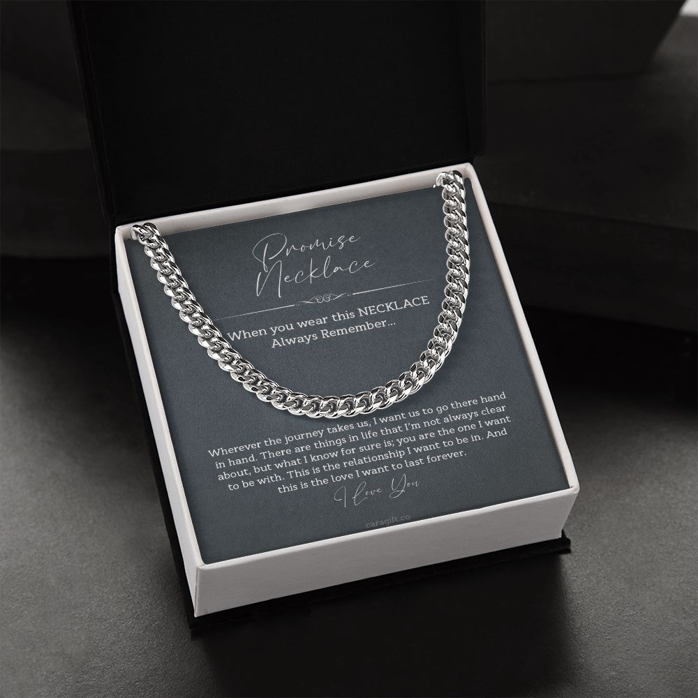 I want us to go there hand in hand Him - Cuban Link Chain