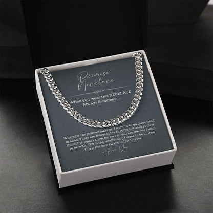 I want us to go there hand in hand Him - Cuban Link Chain