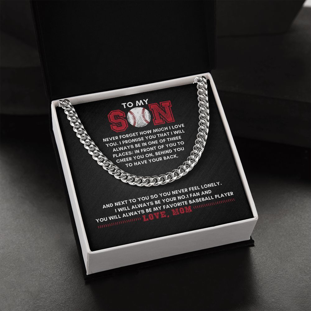 My Baseball Son, Biggest Fan - 076d - Cuban Link Chain