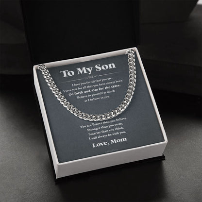 Go forth and aim for the skies - 0053d Son - Cuban Link Chain