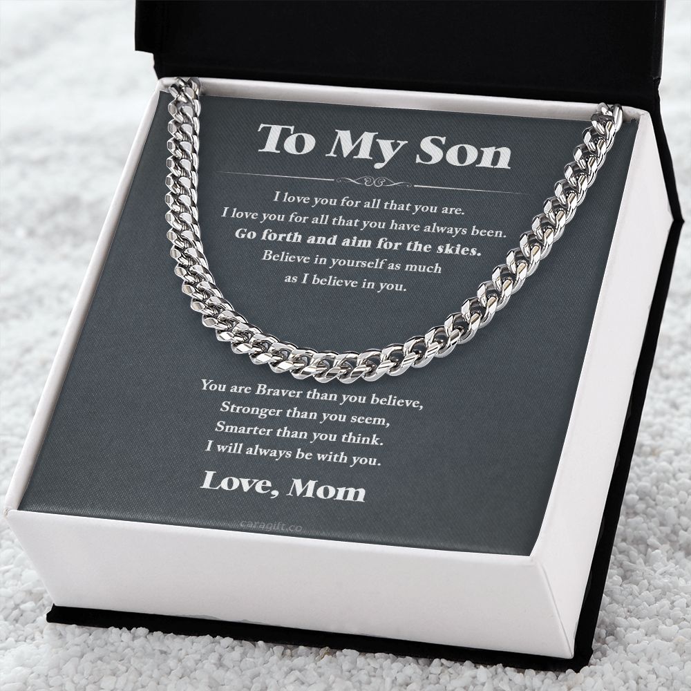 Go forth and aim for the skies - 0053d Son - Cuban Link Chain