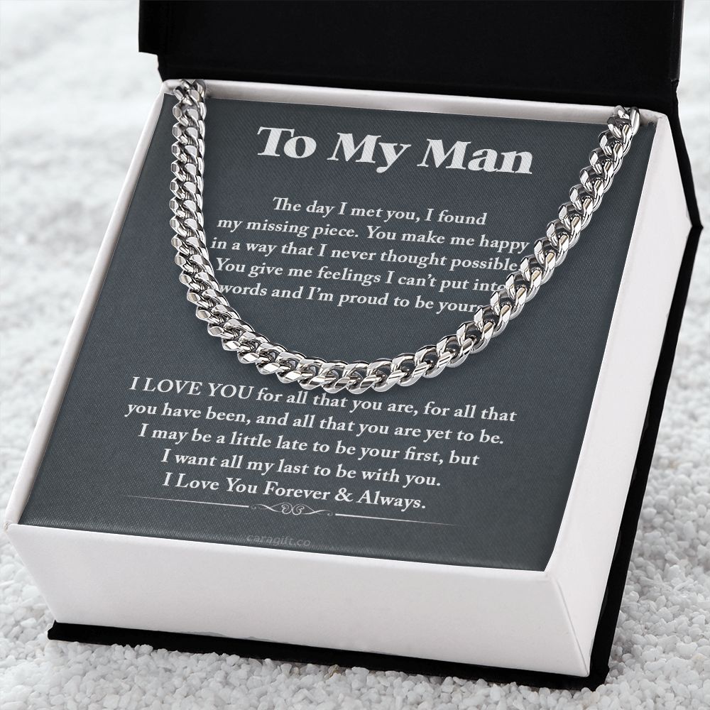 Love you for all that you are - 0033d Him - Cuban Link Chain