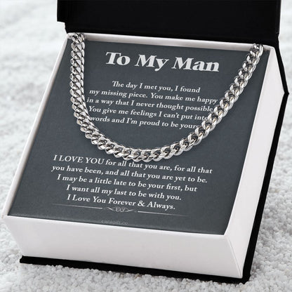 Love you for all that you are - 0033d Him - Cuban Link Chain