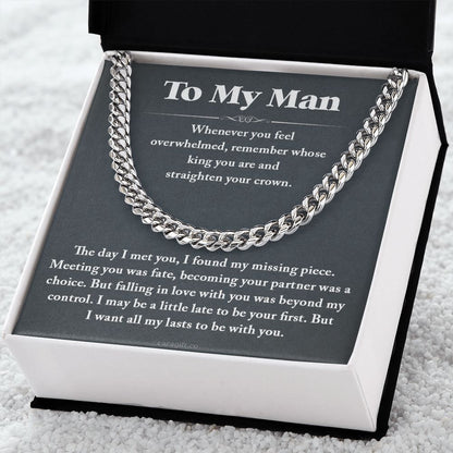 I want all my last to be with you - 0035d Him - Cuban Link Chain