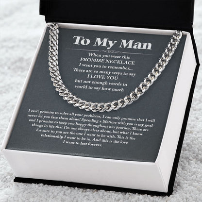I never let you face them alone - 0032d Him - Cuban Link Chain