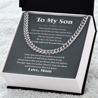 Go out and reach your dreams - 0051d Son - Cuban Link Chain