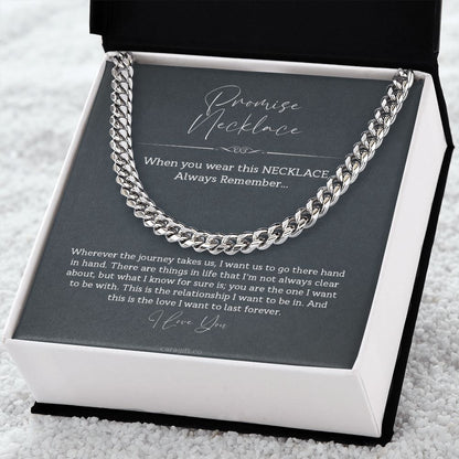 I want us to go there hand in hand Him - Cuban Link Chain
