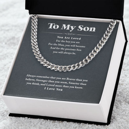 You are loved - 0055d Son - Cuban Link Chain