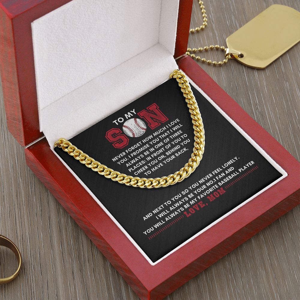 My Baseball Son, Biggest Fan - 076d - Cuban Link Chain