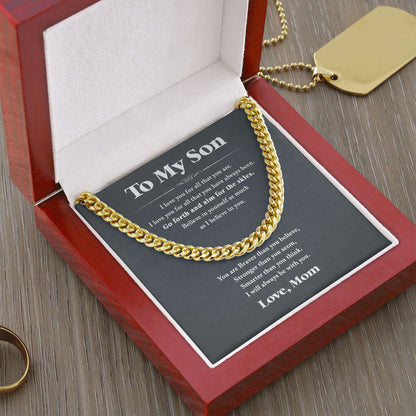 Go forth and aim for the skies - 0053d Son - Cuban Link Chain