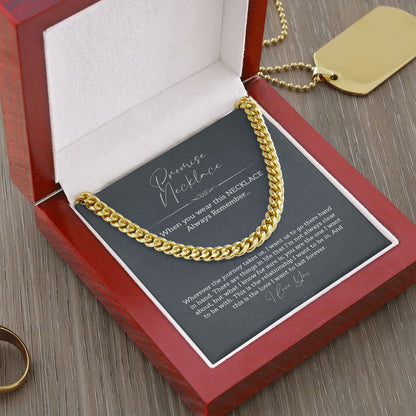 I want us to go there hand in hand Him - Cuban Link Chain