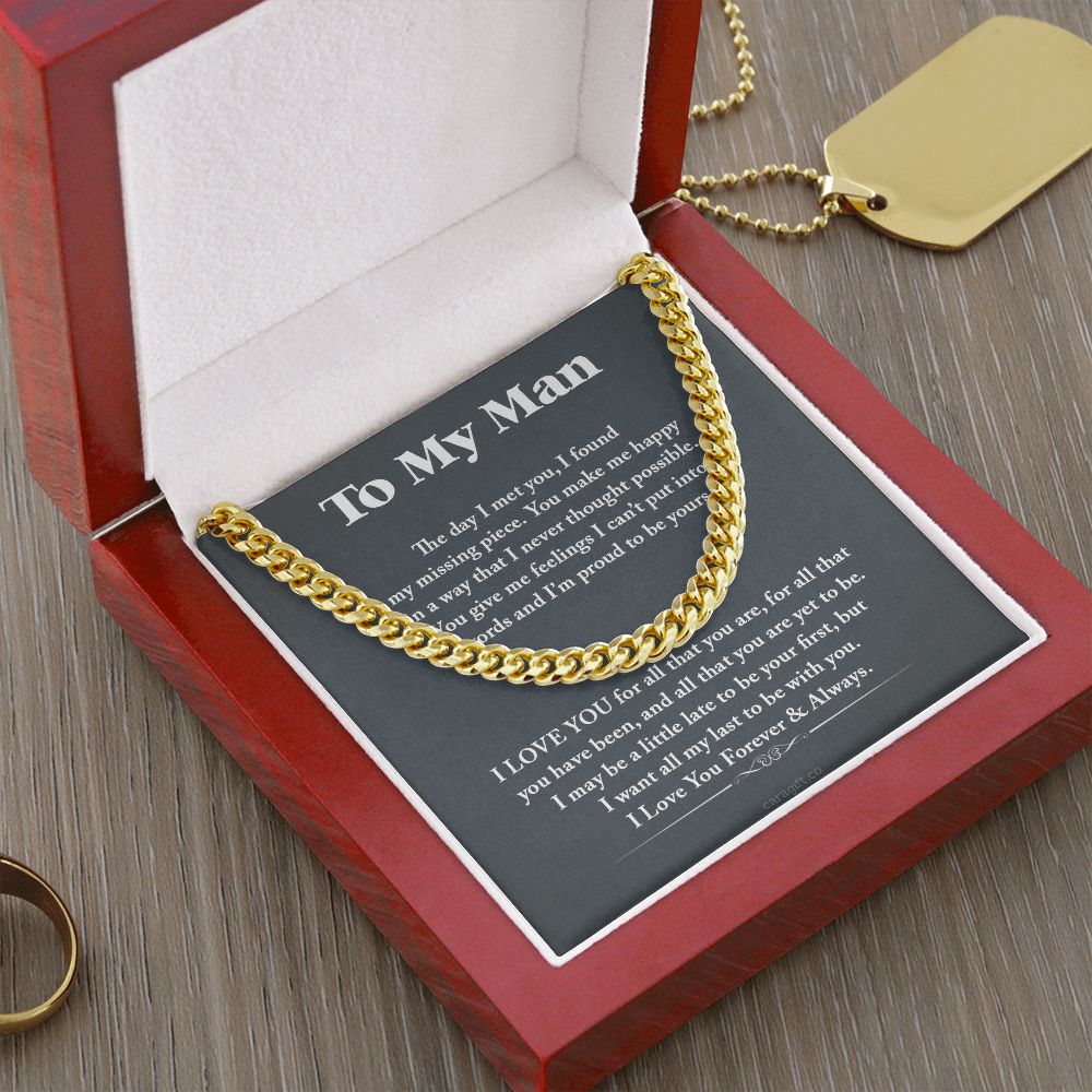 Love you for all that you are - 0033d Him - Cuban Link Chain