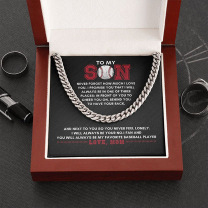 My Baseball Son, Biggest Fan - 076d - Cuban Link Chain