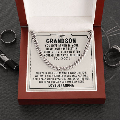 To My Grandson, I Believe In You - Cuban Chain 117d