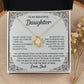 Daughter - I love you forever - 0014d Love Knot Necklace