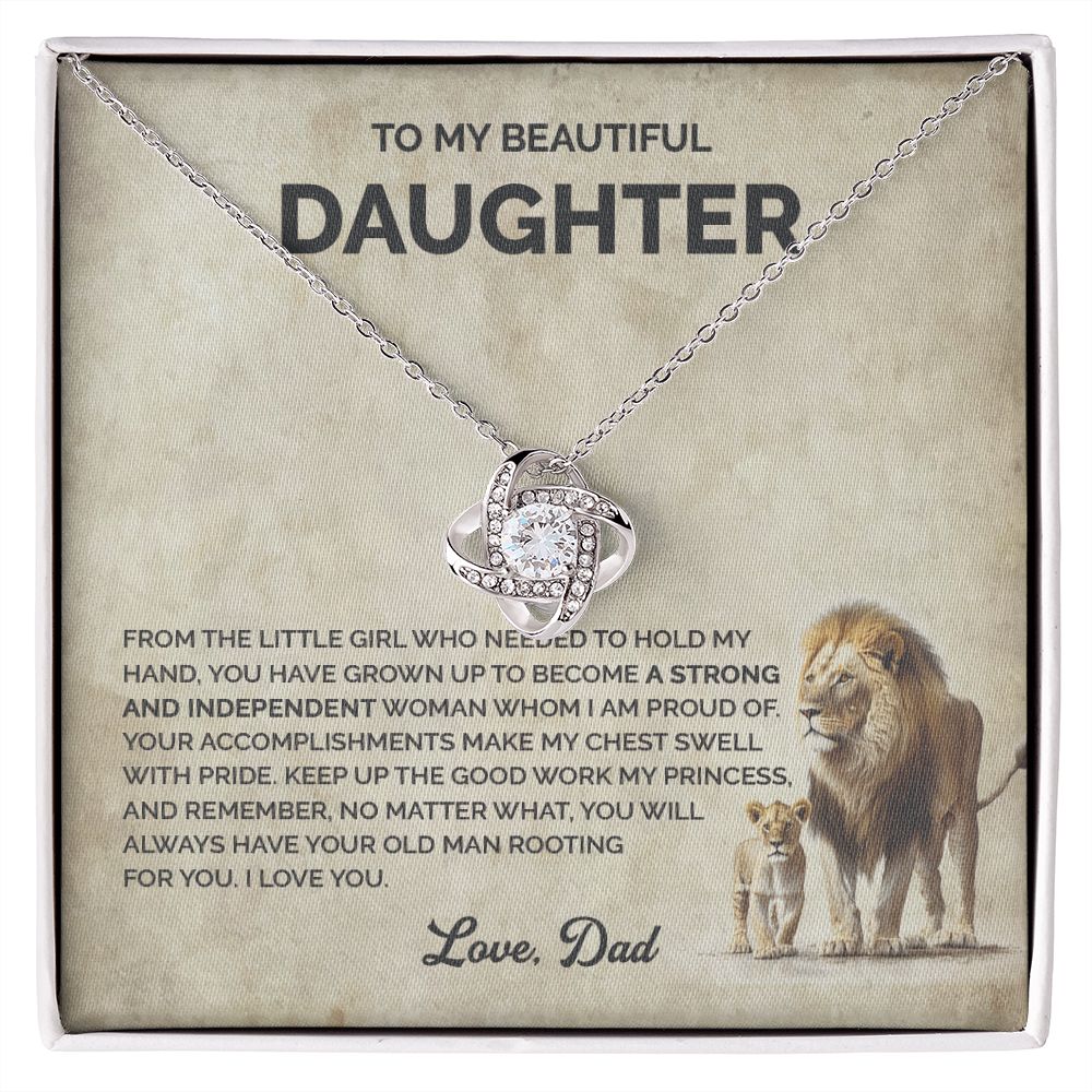 Daughter - Keep up the good work, my princess - 005d Love Knot Necklace