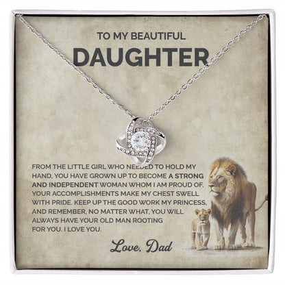 Daughter - Keep up the good work, my princess - 005d Love Knot Necklace