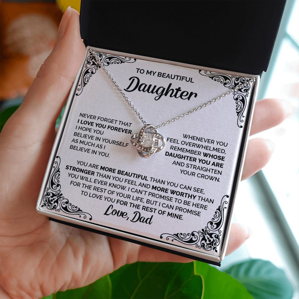 DAUGHTER - I LOVE YOU FOREVER - 0056D LOVE KNOT NECKLACE