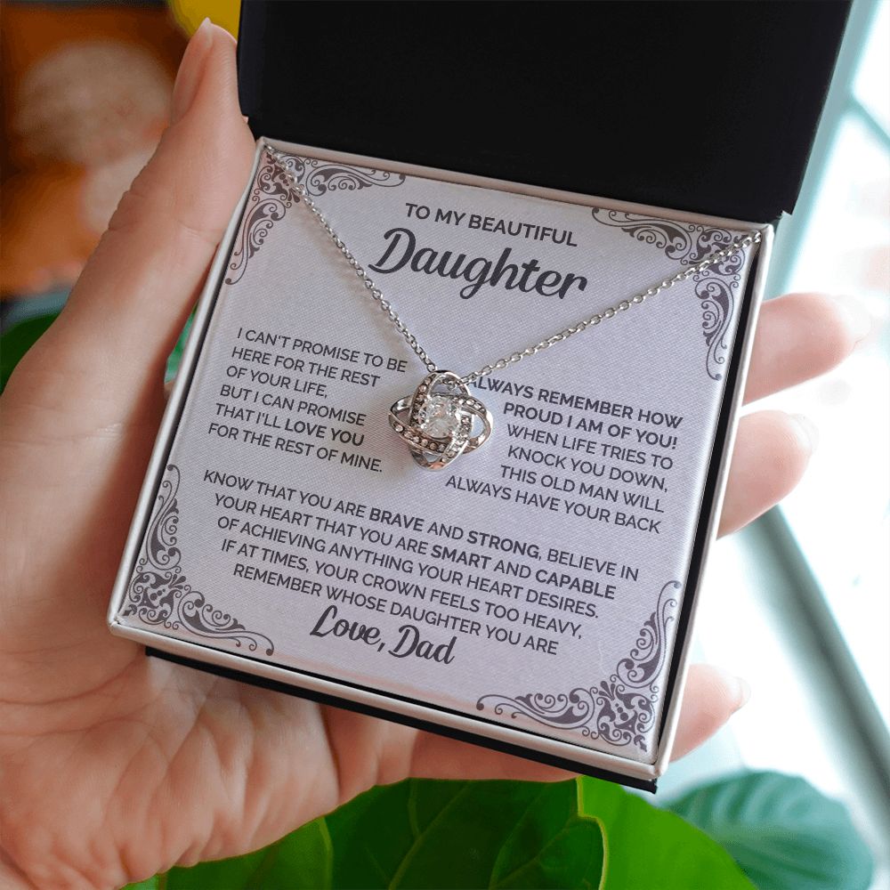 Daughter - Remember whose daughter you are - 0010d Love Knot Necklace