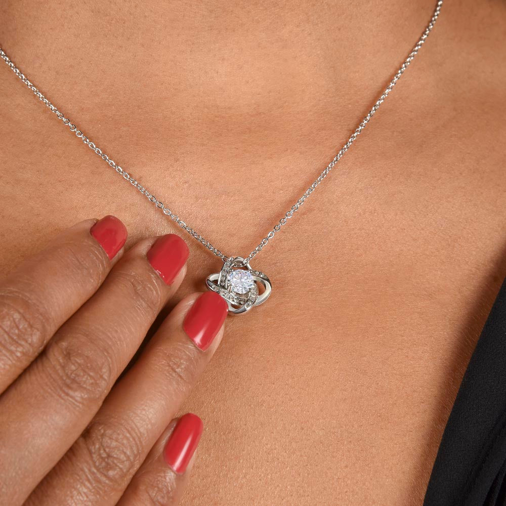 Daughter - I love you forever - 0014d Love Knot Necklace