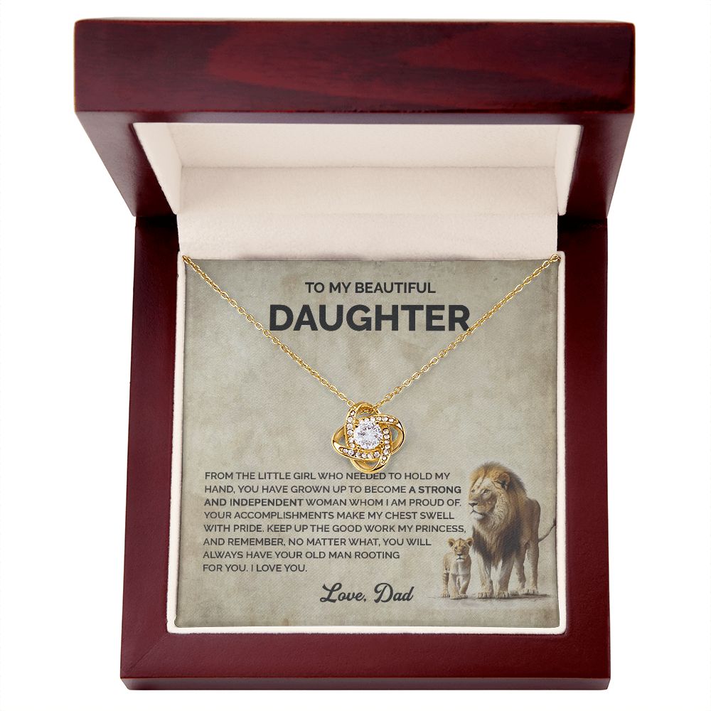 Daughter - Keep up the good work, my princess - 005d Love Knot Necklace