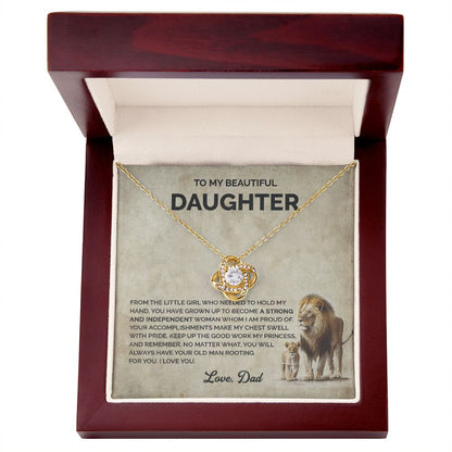 Daughter - Keep up the good work, my princess - 005d Love Knot Necklace