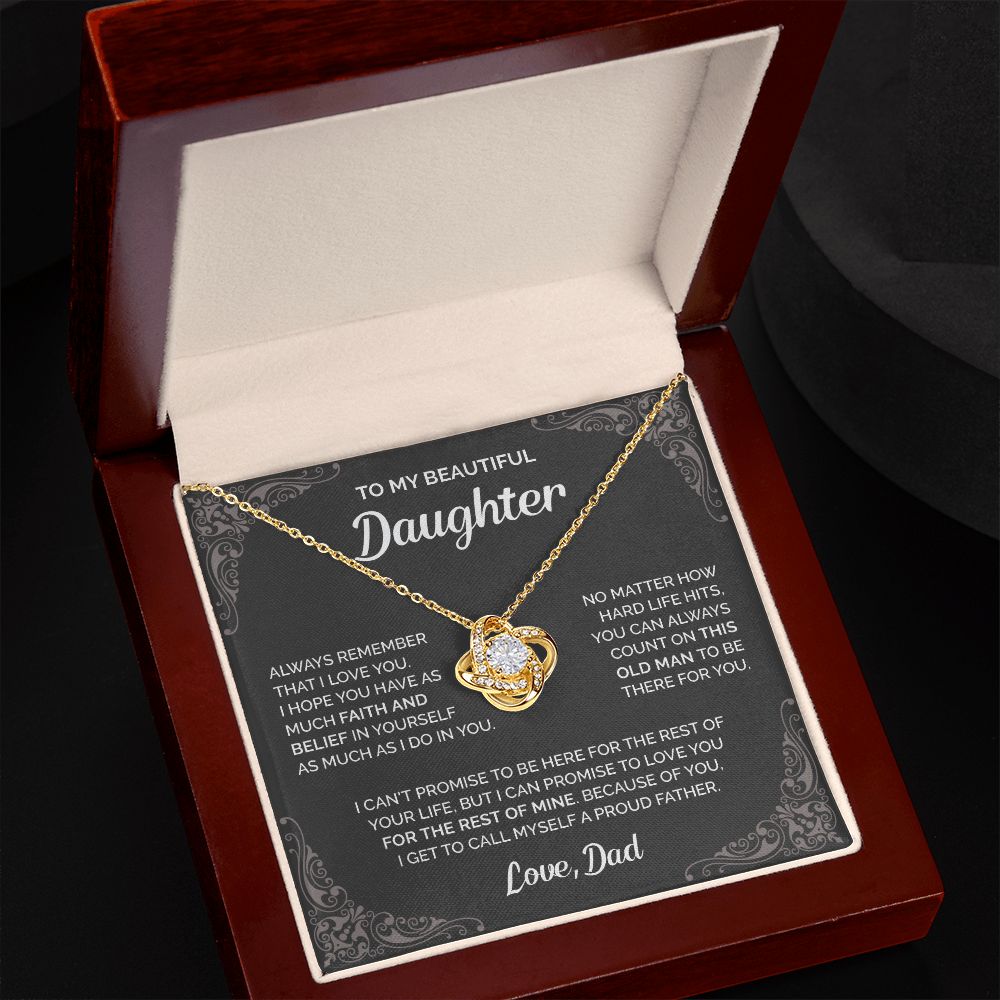 Daughter - To my daughter 003d Love Knot Necklace