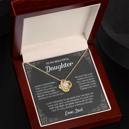 Daughter - To my daughter 003d Love Knot Necklace