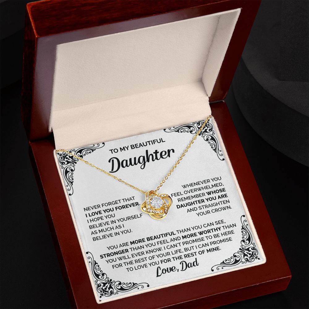 DAUGHTER - I LOVE YOU FOREVER - 0056D LOVE KNOT NECKLACE
