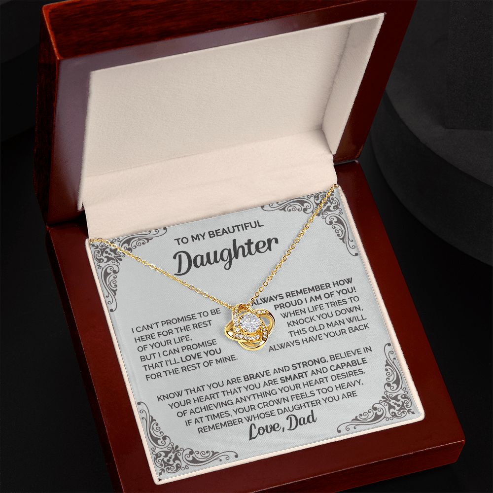 Daughter - Remember whose daughter you are - 0010d Love Knot Necklace