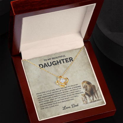 Daughter - Keep up the good work, my princess - 005d Love Knot Necklace