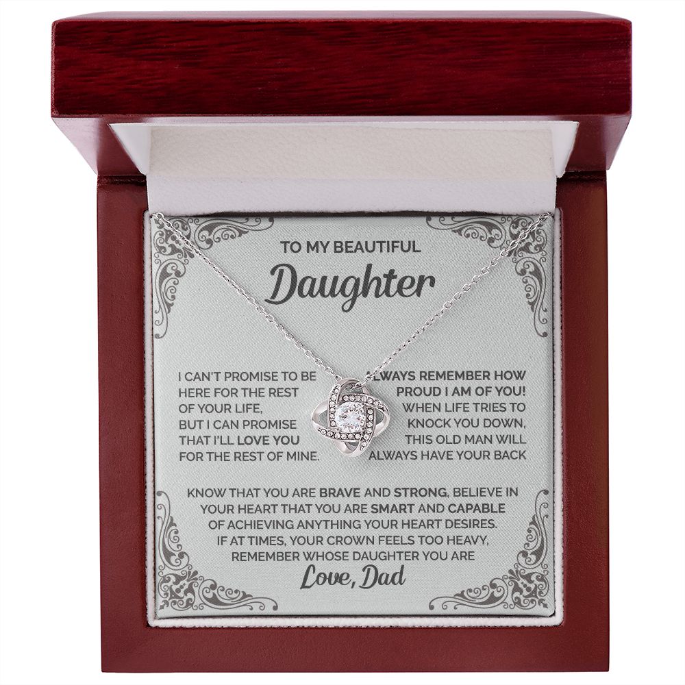 Daughter - Remember whose daughter you are - 0010d Love Knot Necklace